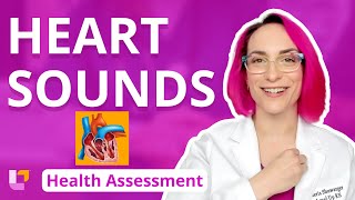 Heart Sounds  Health Assessment for Nursing Head To Toe  LevelUpRN [upl. by Aitnuahs19]