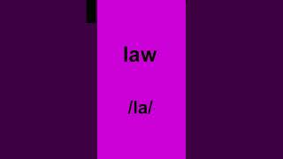 How to pronounce quotlawquot in American English americanpronounce learntopronouncecorrectly english [upl. by Renelle]