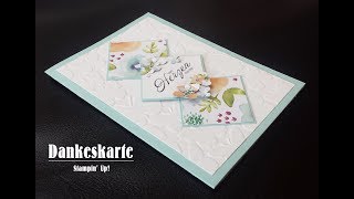 Dankeskarte  Von Herzen danke  Stampin Up  DIY [upl. by Aihcila]