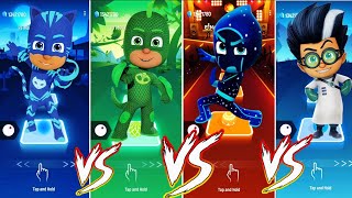 PJ Masks  CatBoy 🆚 Gekko 🆚 Romeo 🆚 Night Ninja 🎶 Tiles Hop EDM Rush [upl. by Naxela]