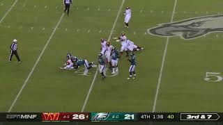 Eagles LOSE undefeated season with this late hit by Brandon Graham 😬 [upl. by Garold]