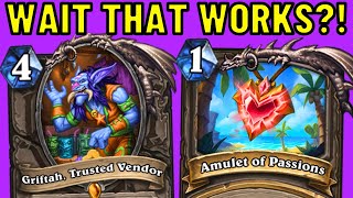 HIDDEN Hearthstone Interaction Griftah Trusted Vendor OTK Combo [upl. by Drwde]