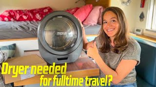 RV Life Laundry Day ►  Dryer Morus Zero Compact and Portable [upl. by Milda]