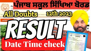 pseb 12th result 2023  All Doubts 🔥 pseb result date 2023  pseb 10th result 2023  result date [upl. by Burta]