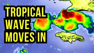 Tropical Wave nears Jamaica… [upl. by Hirai]