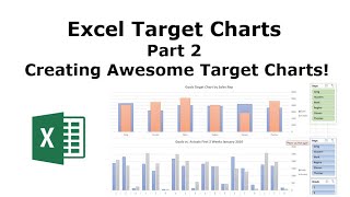 Excel Target Charts Part 2  Creating Awesome Target Charts WIth Sales Data [upl. by Jaunita]