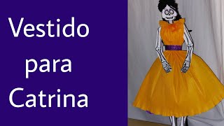 Vestido para Catrina de una sola pieza [upl. by Abel]