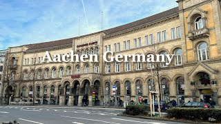 Aachen Germany walking Tour 4K virtual walk [upl. by Asinet757]