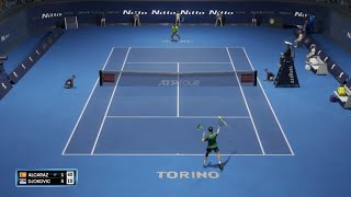 Djokovic V Alcaraz ATP Finals 2023  AO Tennis 2 grand slam difficulty [upl. by Regdirb]