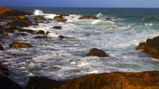 Cliffside Serenade  AweInspiring High View of Ocean Waves Meeting Rocks [upl. by Ecidnarb175]