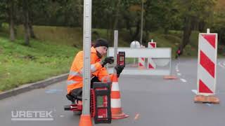 Stabilization of road soil restoration of loadbearing capacity of the infrastructure object [upl. by Aihsik126]