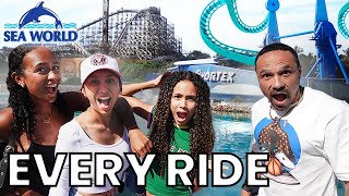 WHO GOES ON THE MOST RIDES AT SEA WORLD ft Clark Fam [upl. by Alli]