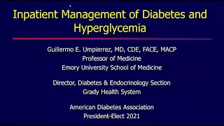 Management of Inpatient Diabetes and Hyperglycemia [upl. by Burn16]