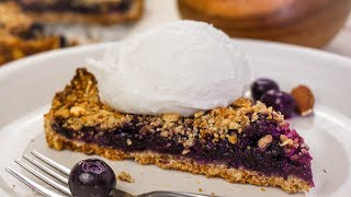 Blueberry Crumble Pie Vegan  Glutenfree [upl. by Irdua254]