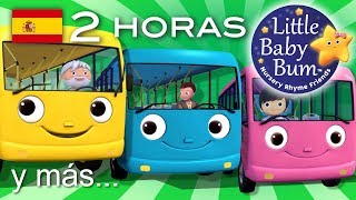 Las ruedas del autobús  2ª Recopilación  Más de 2 horas de canciones infantiles  LittleBabyBum [upl. by Ainnet]