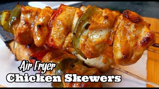 Air Fryer Chicken on a Stick  How to Cook Chicken Skewers in Air Fryer [upl. by Enimassej788]