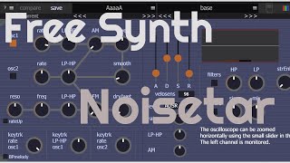 Free Synth  Noisetar by NuSofting No Talking [upl. by Eimirej]