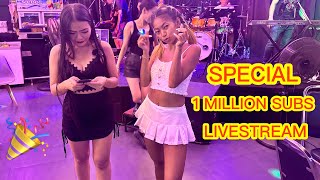 Thai Girls in 1 Million Subscribers 🎉 Pattaya Livestream  Q amp A Live Music Video [upl. by Eimmelc]