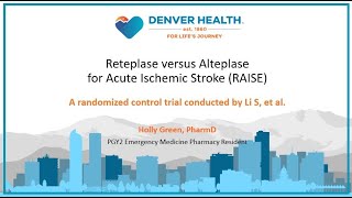 Reteplase vs Alteplase for Acute Ischemic Stroke [upl. by Esteban]