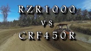 RZR1000 vs CRF450R [upl. by Obelia]