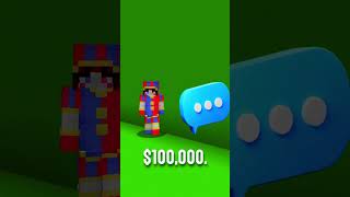 Pomni and I Won 10000 from MrBeast Challenges 🤣 minecraft minecrafthumor skibiditoliet [upl. by Foskett128]