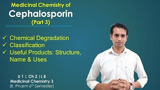 Cephalosporin Medicinal chemistry Part 03 Classification Structures IUPAC Name and Uses [upl. by Wesa]