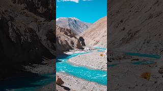 Bluest river 🩵💙 “Tsarap River Zanskar” shots travel zanskar [upl. by Anirrehs]