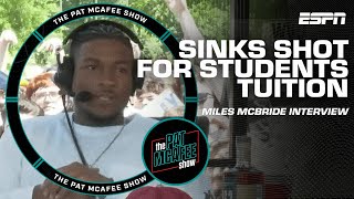 Miles McBride SINKS a shot for WVU students tuition 🏀  The Pat McAfee Show [upl. by Chad]