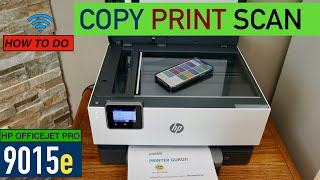 HP OfficeJet Pro 9015e Scanning Printing amp Copying [upl. by Cimbura]