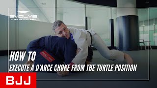 BJJ  How To Execute A D’Arce Choke From The Turtle Position [upl. by Hance923]