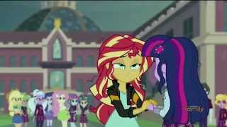 quotDaydream Shimmer defeats Midnight Sparklequot  Equestria Girls Friendship Games Full Scene [upl. by Mattie]