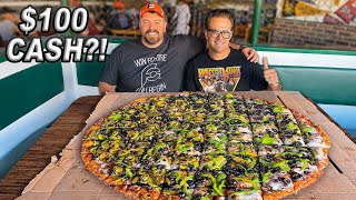 Toughest Team Pizza Challenge Ive Ever Tried BallParks 28Inch XL California Pizza Challenge [upl. by Adnahsat]