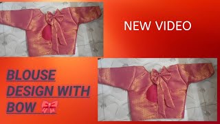 Blouse Design With Bow 🎀🎀 The Easiest Way To Make Bow 🎀🎀🎀 [upl. by Alfeus]