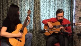 Ievan Polkka traditional finnish tune guitar duo [upl. by Nwahsat]