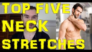 TOP 5 Neck Muscles To Stretch To Decrease Tension Headaches amp Stiff Neck Pain [upl. by Ayrb]