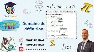 1 bac smsc ex généralité sur les fonctions  1 domaine de définition [upl. by Georgeta]