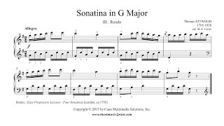 Attwood  Sonatina in G Major III  Rondo [upl. by Roban]