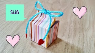 Basteln kleine Geschenkbox selber machen  DIY  Basteln mit Papier  Geschenkidee [upl. by Neale]