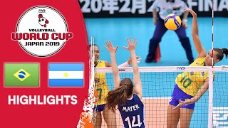 BRAZIL vs ARGENTINA  Highlights  Womens Volleyball World Cup 2019 [upl. by Erialc486]