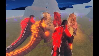 BURNING GODZILLAS VS THERMO GODZILLAS 6k Subs Special l Roblox Kaiju Universe [upl. by Babita366]