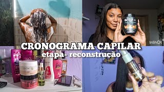 CRONOGRAMA CAPILAR  etapa  reconstrução skincare [upl. by Frannie]