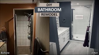 DIY Bathroom Remodel  First Time Renovation for 4000 [upl. by Enelym203]