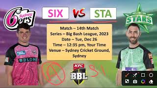 SIX vs STA Dream11 Team  SIX vs STA BBL Match Prediction  SIX vs STA Dream11 Today Match BBL2023 [upl. by Garratt]