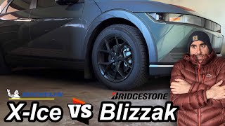 Ioniq 5 Winter Tire Efficiency Testing  Michelin XIce VS Bridgestone Blizzak [upl. by Peers]