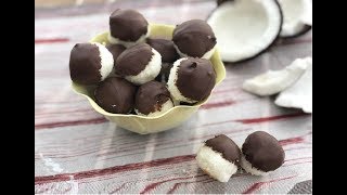 Dolcetti al cocco e cioccolato RICETTA SEMPLICISSIMA PRONTI IN soli 3 MINUTI [upl. by Adnohs871]