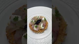 Crispy Blinis with mackerel lemon cream and lumpfish caviar [upl. by Lytsyrk]