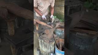 Iron sword hand guard making process [upl. by Hobbs]