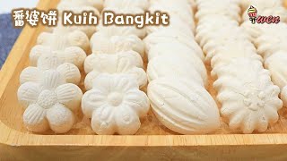 传统番婆饼薯粉饼斑斓椰香入口即化年饼食谱 Traditional Kuih Bangkit Tapioca CookiesCoconut Cream CookiesCNY Recipe [upl. by Solakcin]