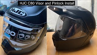 HJC C80 Set Up  Installing the Visor and Pinlock [upl. by Mary331]