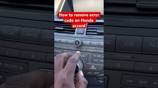 How to remove radio error code on Honda accord autoparts [upl. by Philcox797]